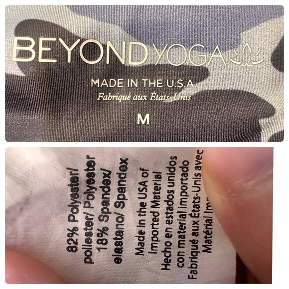 Beyond Yoga Camo Leggings Womens Medium Blue High Rise Skinny Workout Gym yoga - Picture 5 of 16